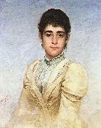 Almeida Junior Portrait of Joana Liberal da Cunha oil painting on canvas
